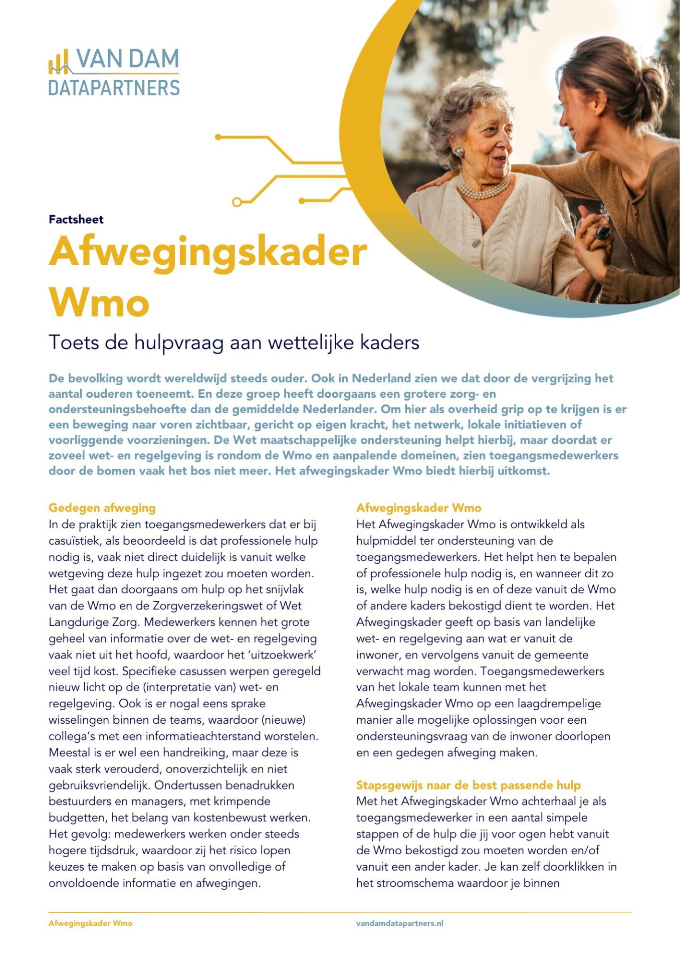 Factsheet afwegingskader Wmo