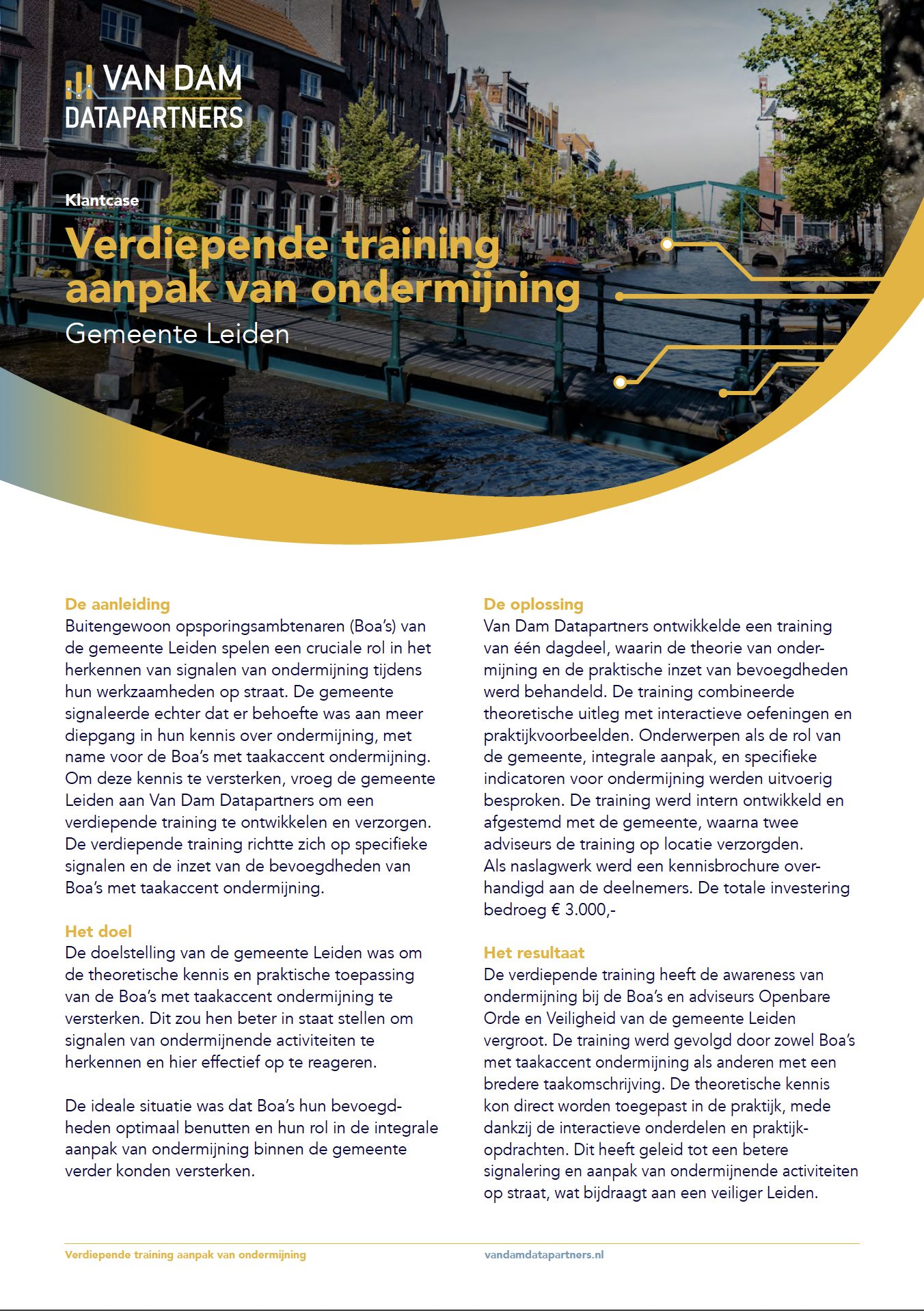 klant case leiden ondermijning